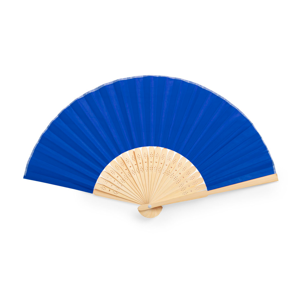 Éventail couleur en bois - Kronix - Bleu Royal
