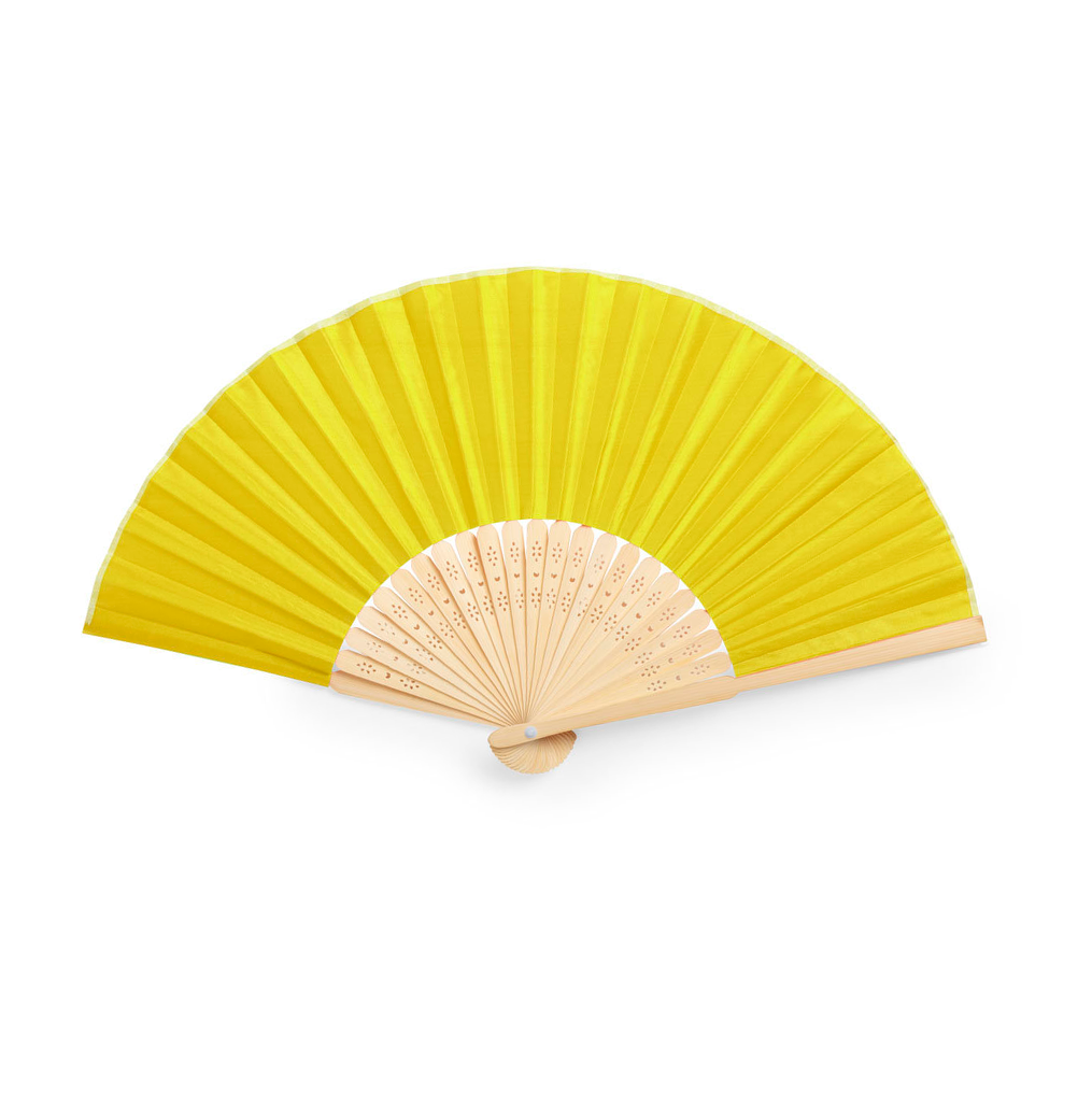Éventail couleur en bois - Kronix - Jaune