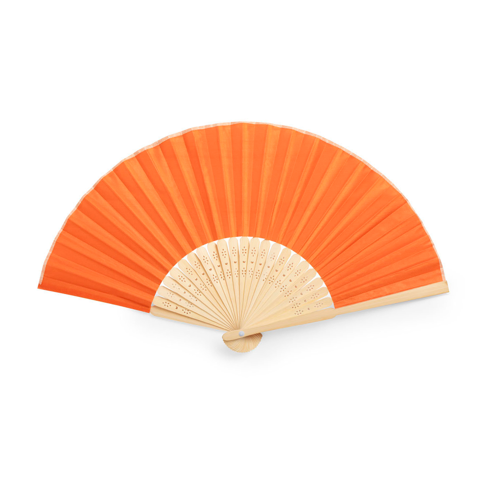 Éventail couleur en bois - Kronix - Orange